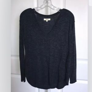 Madewell Navy Anthem Curved Hem Tee Shirt Small